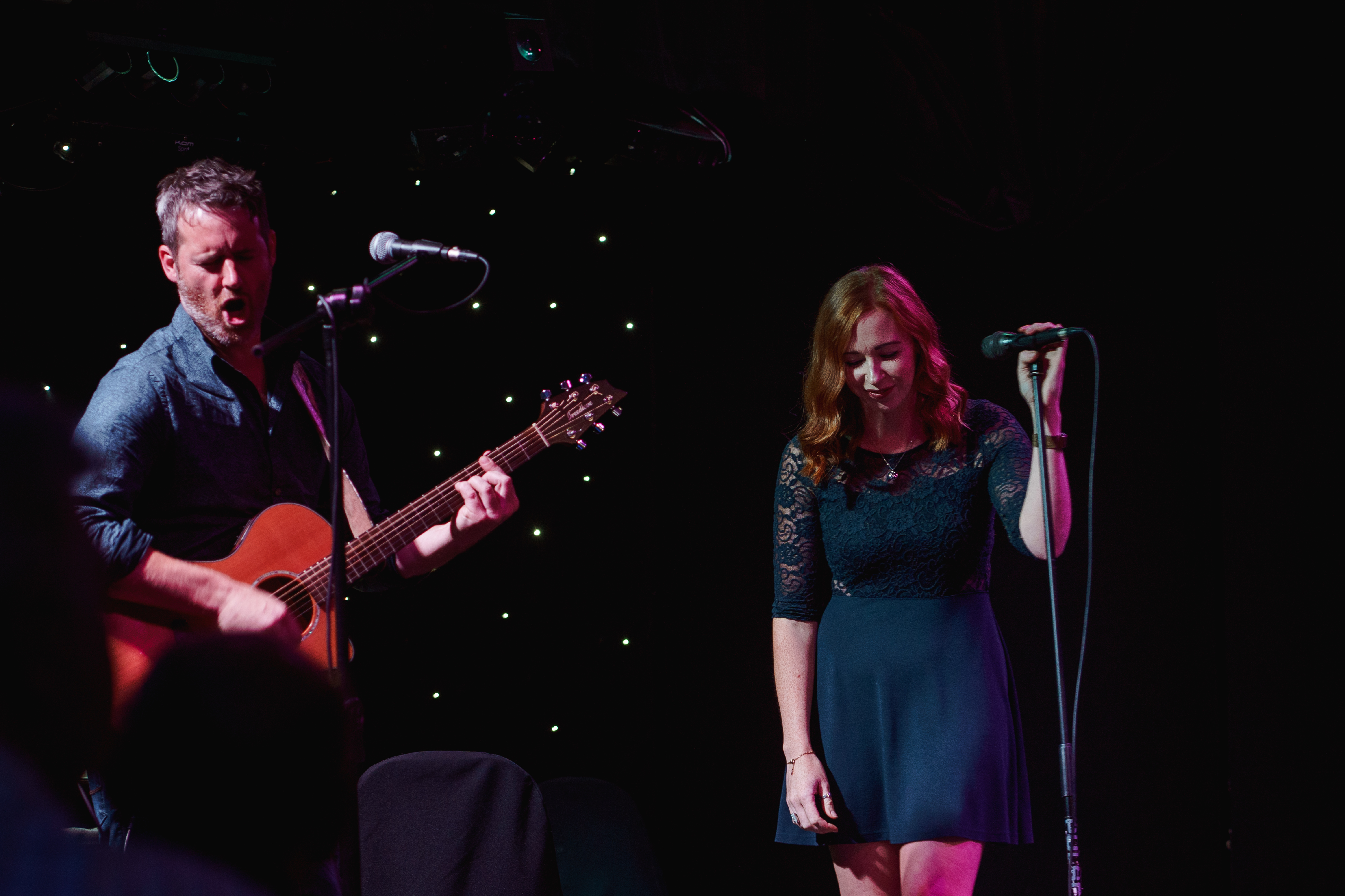 Kath + Trevor-85 Guitarist and singer on stage